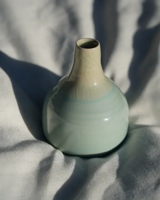 Celadon bud vase