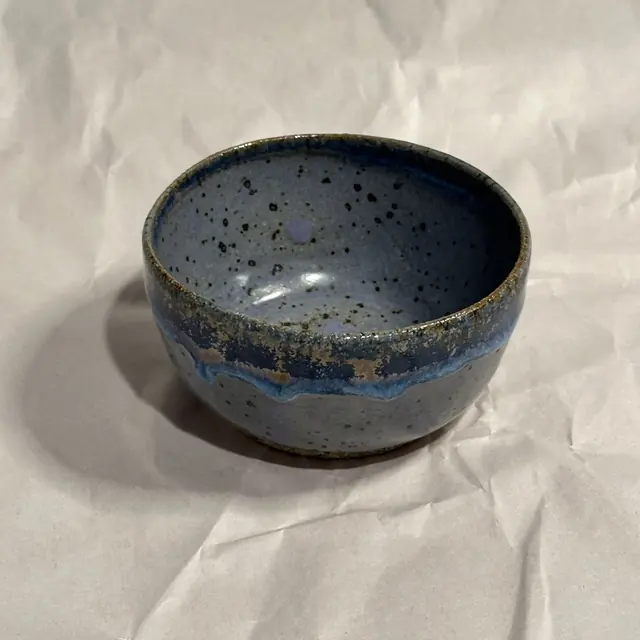 Speckled blue bowl